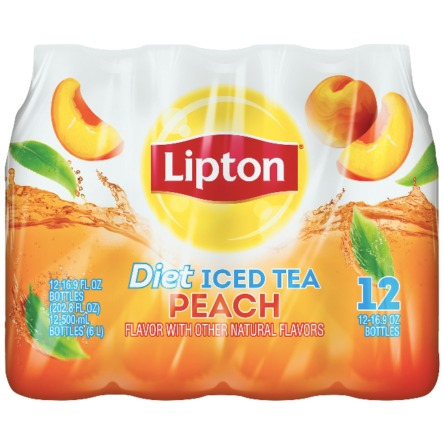 Lipton Lipton Iced Tea Peach Flavor 16.9 Fl Oz 12 Count Bottle