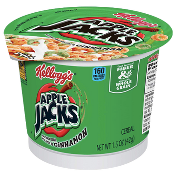 Kelloggs Apple Jacks Cereal Cup 1.5 oz