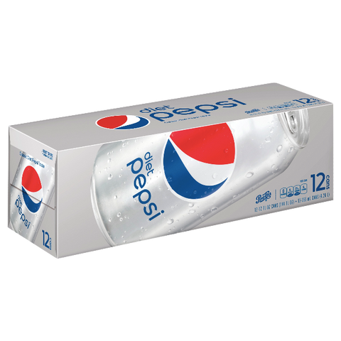 Diet Pepsi 12 fl oz, 12 Pack - Water Butlers