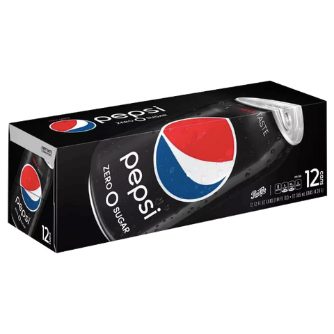 Pepsi 0 Zero 12 fl oz, 12 Pack - Water Butlers