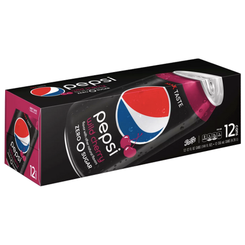 Pepsi 0 Wild Cherry 12 fl oz, 12 Pack - Water Butlers