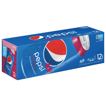 Pepsi Wild Cherry Soda 12 fl oz, 12 Pack