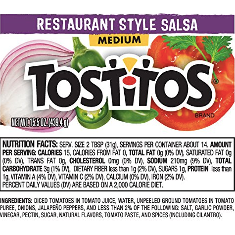 Tostitos, Restaurant Style Salsa Medium - 15.5 Oz. - Water Butlers