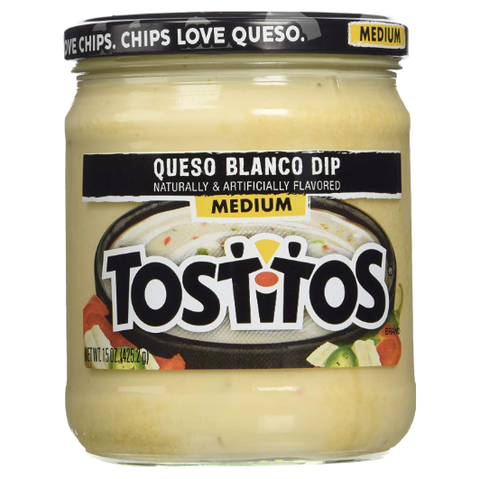 Tostitos, Queso Blanco Dip Medium - 15 Oz. - Water Butlers