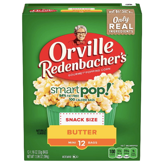 Orville Redenbachers Smart Pop Butter Popcorn, 12 Ct - Water Butlers