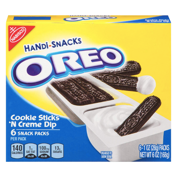 Handi Snacks, Oreo Cookie Sticks 'N Creme, 6 Count - Water Butlers