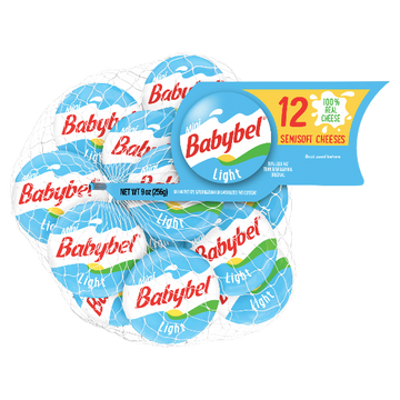 Mini Babybel Light Semisoft Cheese, 12 Ct