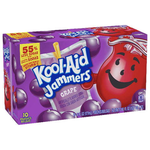 Kool-Aid Jammers, Grape, 10 Ct - Water Butlers