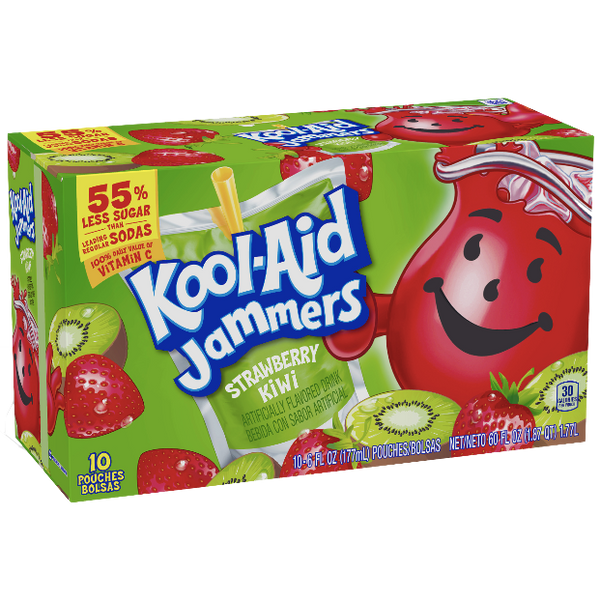Kool-Aid Jammers, Strawberry Kiwi, 10 Ct - Water Butlers