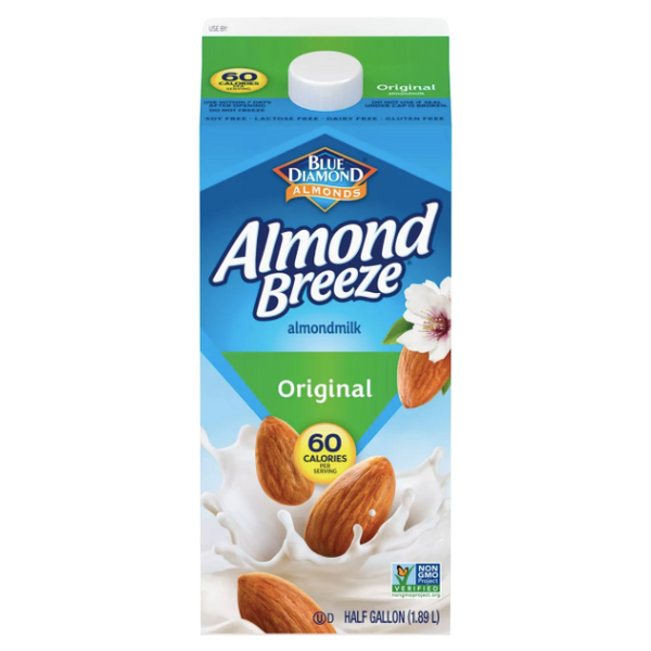 Blue Diamond Almond Breeze Original Almondmilk, Half Gallon - Water Butlers
