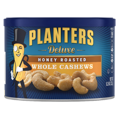 Planters Nuts, Deluxe Honey Roasted Whole Cashews 8.25 oz - Water Butlers