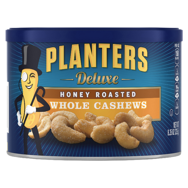 Planters Nuts, Deluxe Honey Roasted Whole Cashews 8.25 oz - Water Butlers