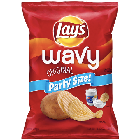 Lay's Party Size Wavy Chips, 15.25 oz - Water Butlers