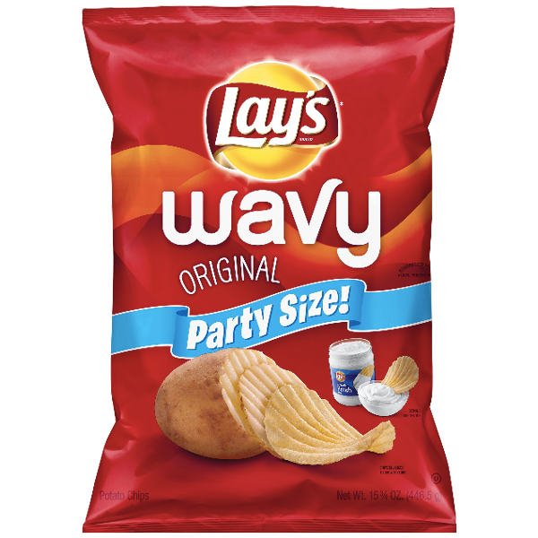 Lay's Party Size Wavy Chips, 15.25 oz - Water Butlers