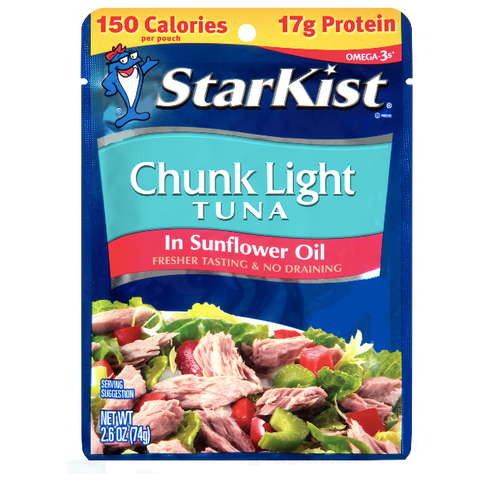 Starkist Tuna Pouch, Chunk Light Tuna In Sunflower Oil - Water Butlers