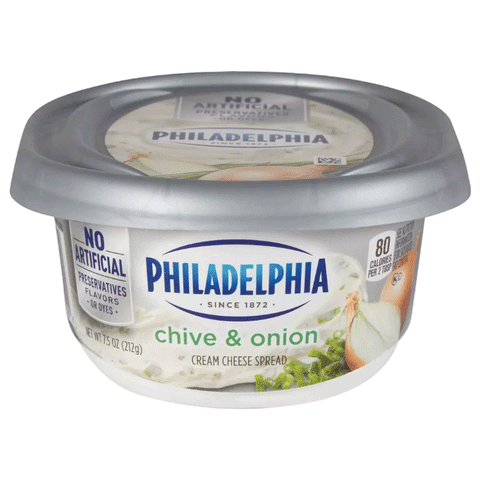 Philadelphia Chive & Onion Cream Cheese 7.5 oz - Water Butlers