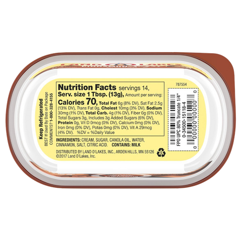 Land O Lakes Butter With Cinnamon Sugar 6.5oz - Water Butlers