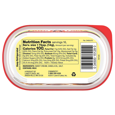 Land O Lakes Butter with Canola Oil 8oz - Water Butlers