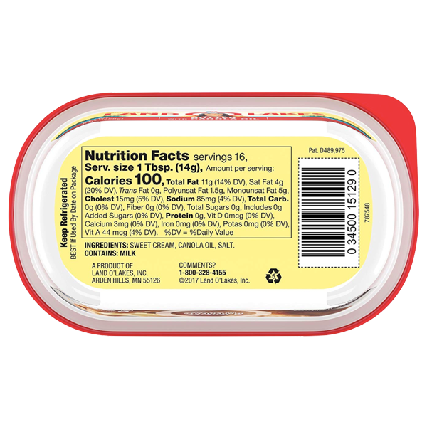 Land O Lakes Butter with Canola Oil 8oz - Water Butlers