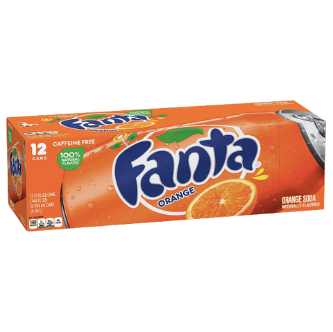 Fanta Cans Orange 12fl oz, 12 Ct - Water Butlers