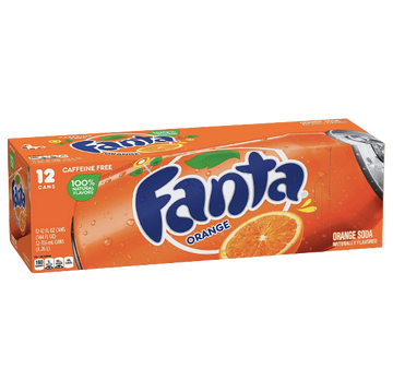 Fanta Cans Orange Soda 12fl oz, 12 Ct
