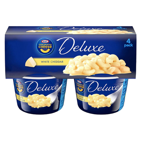 Kraft Mac & Cheese, Deluxe White Cheddar - 4Ct - Water Butlers