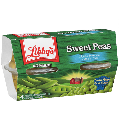 Libby's microwavable vegetables, Sweet Peas, 4Ct - Water Butlers