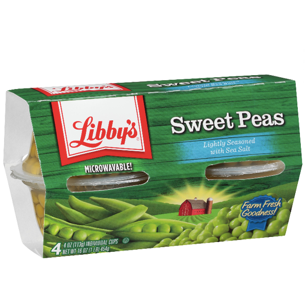 Libby's microwavable vegetables, Sweet Peas, 4Ct - Water Butlers