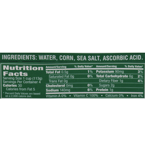 Libby's microwavable vegetables, Sweet Corn, 4Ct - Water Butlers