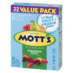 Mott's Medleys Assorted Fruit Value Pack, 17.6 oz, 22 Ct - Water Butlers