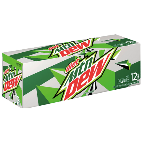 Diet Mountain Dew 12fl oz, 12 Count - Water Butlers