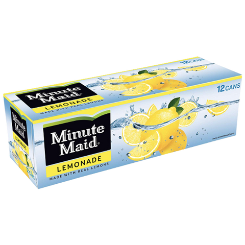 Minute Maid Lemonade 12fl oz, 12 Ct - Water Butlers