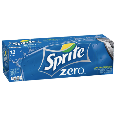 Sprite Lemon Lime Zero 12fl oz, 12 Ct - Water Butlers