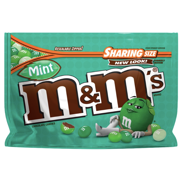 M&Ms Sharing Size, Crunchy Mint - 9.6oz - Water Butlers