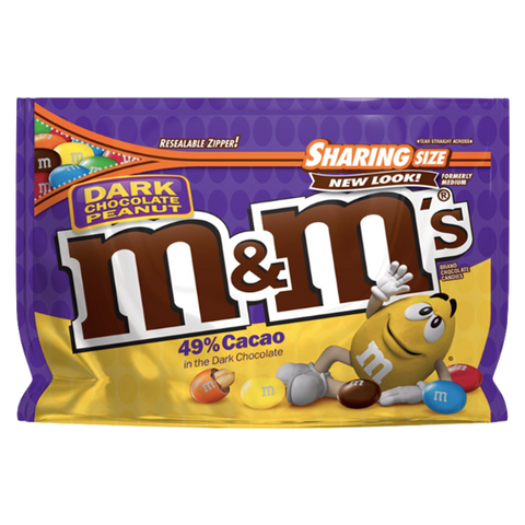 M&Ms Sharing Size, Dark Chocolate Peanut - 10.1oz - Water Butlers