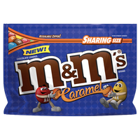 M&M'S Caramel Milk Chocolate Candy, Family Size, 18.4 oz Bag
