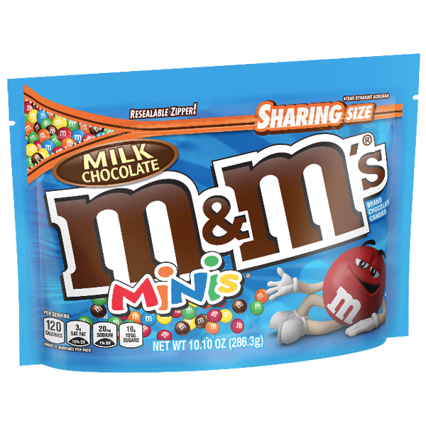 M&M's Milk Chocolate Candies, 9 g Pouch (Pack of 40)