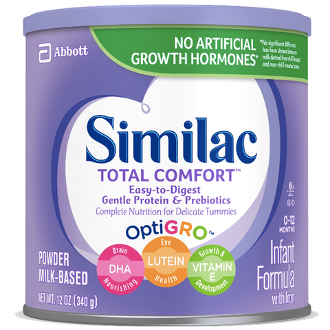 Similac Infant Formula Powder Milk Based, Total Comfort - 12 oz - Water Butlers