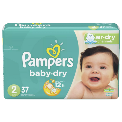 Pampers Baby Dry, Size 2 (37 Count) - Water Butlers