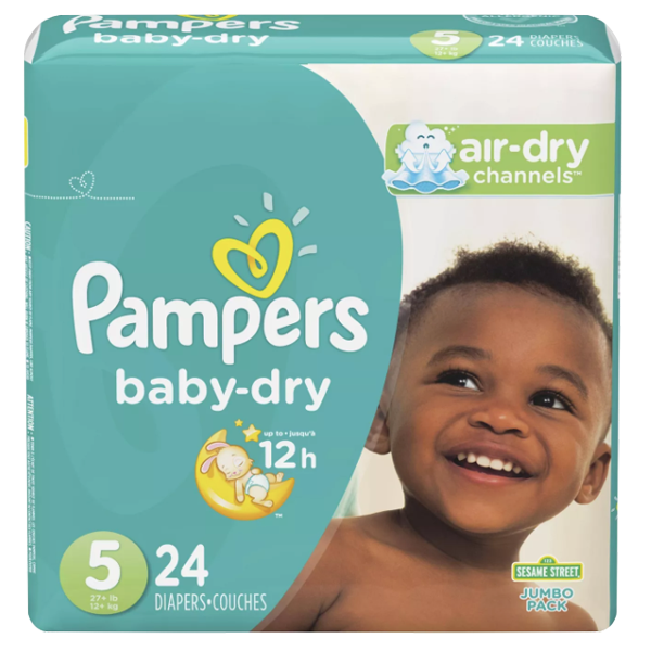 Pampers Baby Dry, Size 5 (24 Count) - Water Butlers