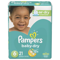 Pampers Baby Dry, Size 6 (21 Count) - Water Butlers