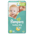 Pampers Baby Dry, Size 1 (44 Count) - Water Butlers