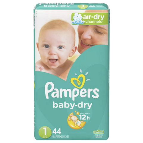 Pampers Baby Dry, Size 1 (44 Count) - Water Butlers