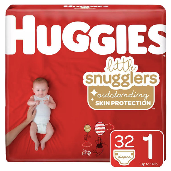 Huggies Baby Diapers - Size 1 (32 Count) - Water Butlers