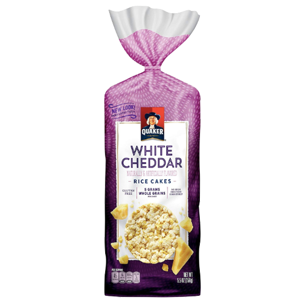 Quaker Rice Cakes, White Cheddar, 5.5 oz - Water Butlers