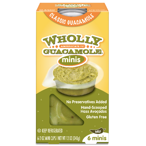 Wholly Guacamole Minis, Classic Mild - 6 Ct - Water Butlers