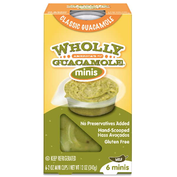 Wholly Guacamole Minis, Classic Mild - 6 Ct - Water Butlers
