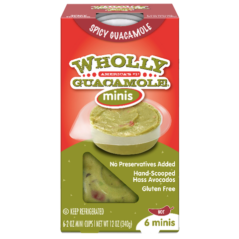 Wholly Guacamole Minis, Spicy Hot - 6 Ct - Water Butlers