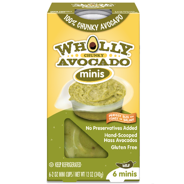 Wholly Guacamole Minis, Chunky Avocado - 6 Ct - Water Butlers