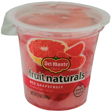 Del Monte Fruit Naturals, Red Grapefruit, 6.5 oz Cup